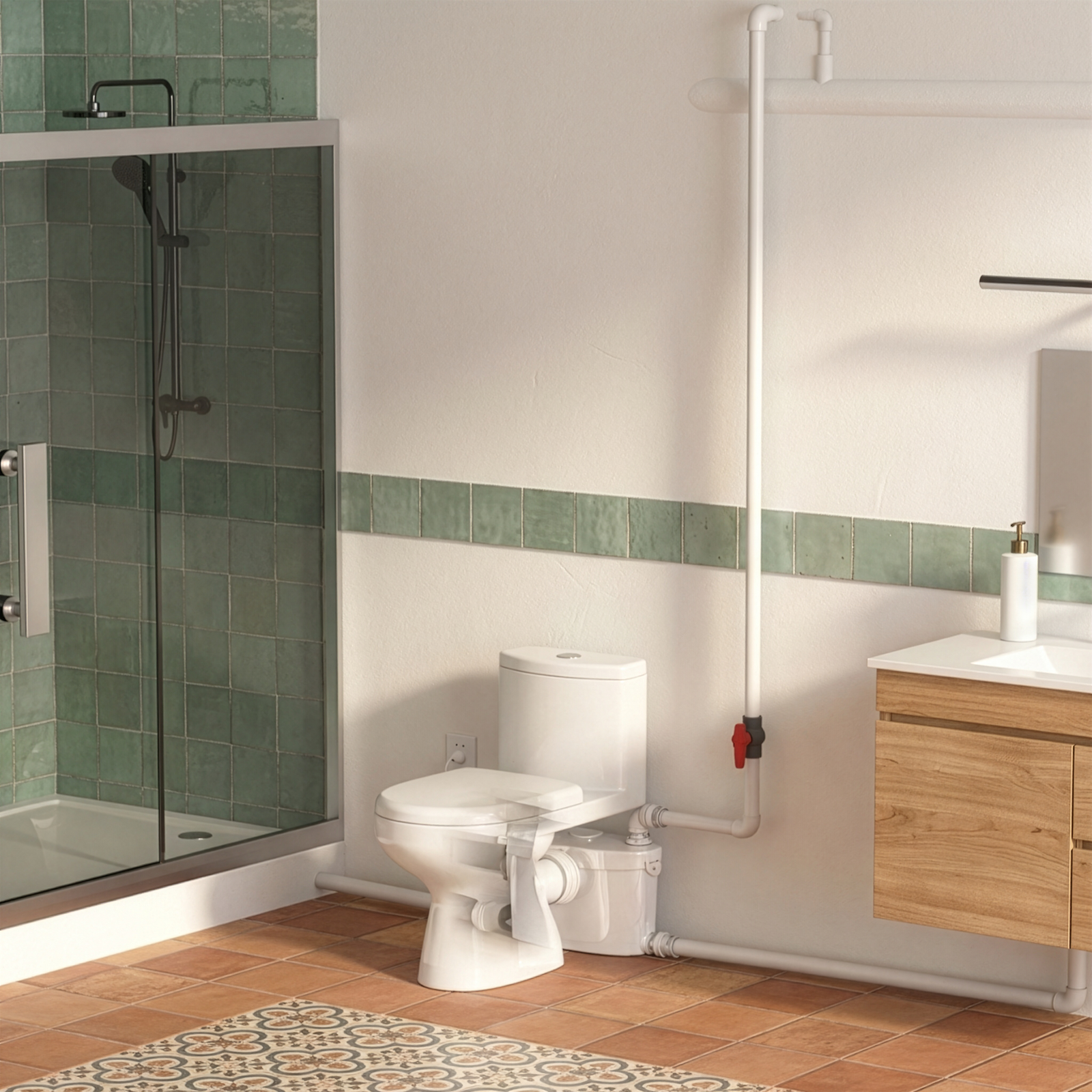 Creua WC-Häcksler im Badezimmer